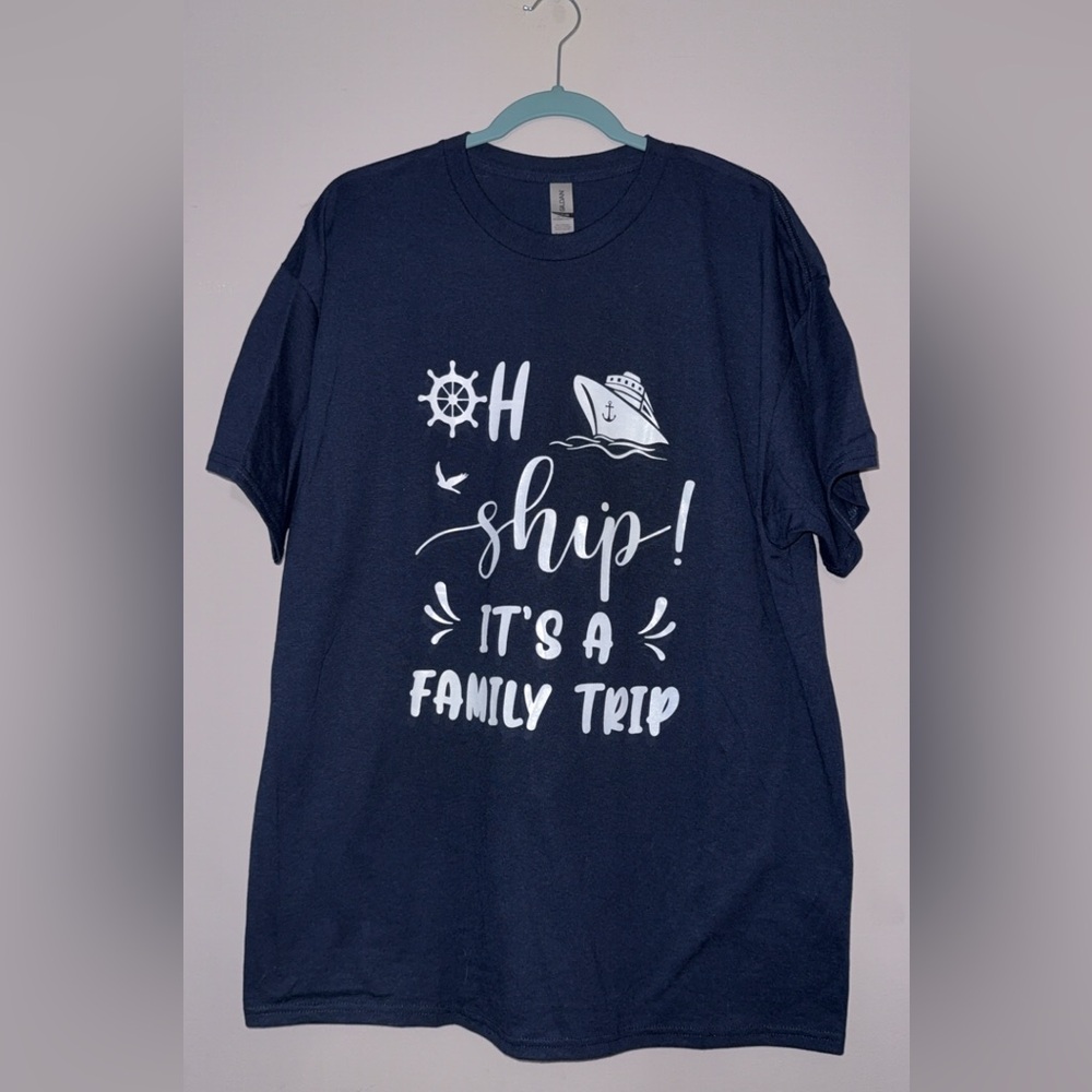 Gildan Navy Blue Oh Ship It’s a Family Trip Tee